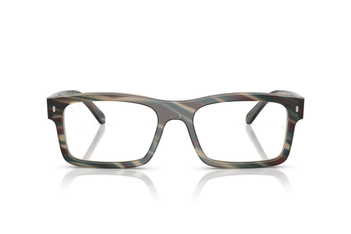 OCCHIALE DA SOLE UNISEX RAY-BAN RX 5435 - 8381 FOTO A STRISCE GRIGIO - TAGLIA 56
