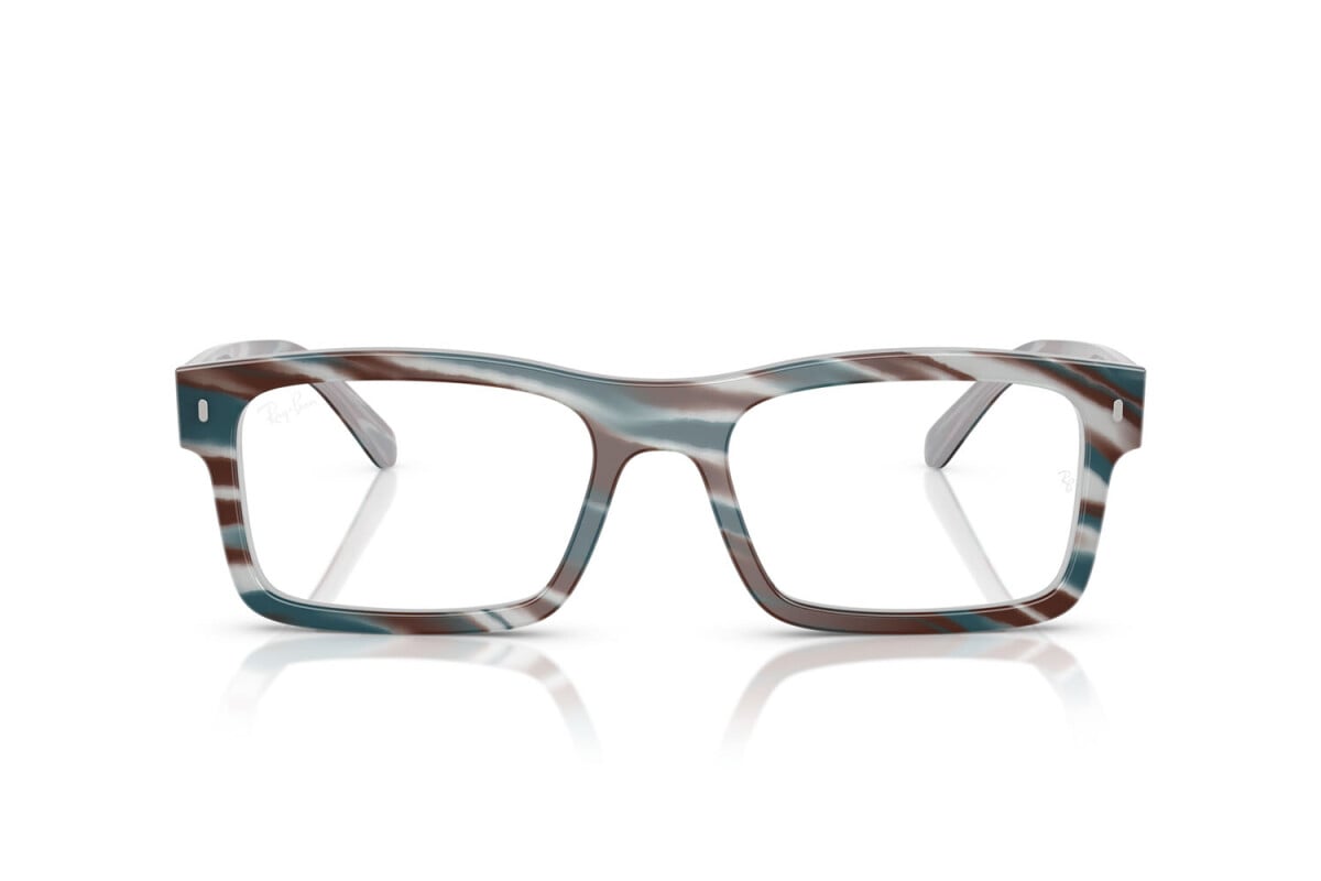 OCCHIALE DA SOLE UNISEX RAY-BAN RX 5435 - 8382 FOTO A STRISCE AZZURRO CHIARO - TAGLIA 54