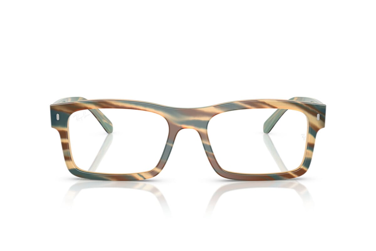 OCCHIALE DA SOLE UNISEX RAY-BAN RX 5435 - 8383 FOTO STRIATO MARRONE - TAGLIA 56