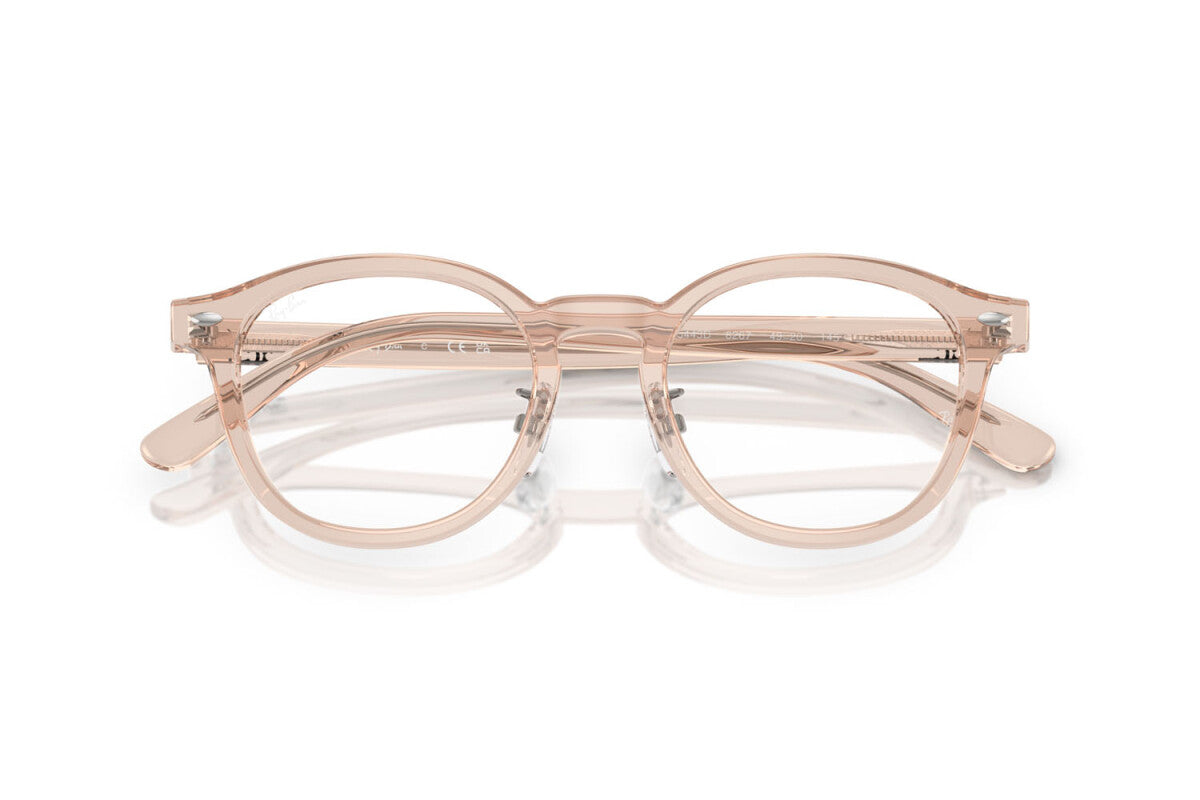 OCCHIALE DA VISTA UNISEX RAY-BAN RX 5443D - 8267 MARRONE CHIARO TRASPARENTE - TAGLIA 49