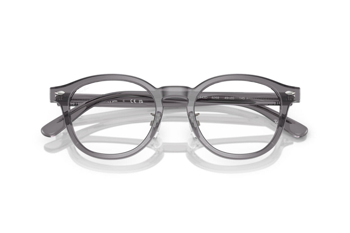 OCCHIALE DA VISTA UNISEX RAY-BAN RX 5443D - 8268 GRIGIO TRASPARENTE - TAGLIA 49