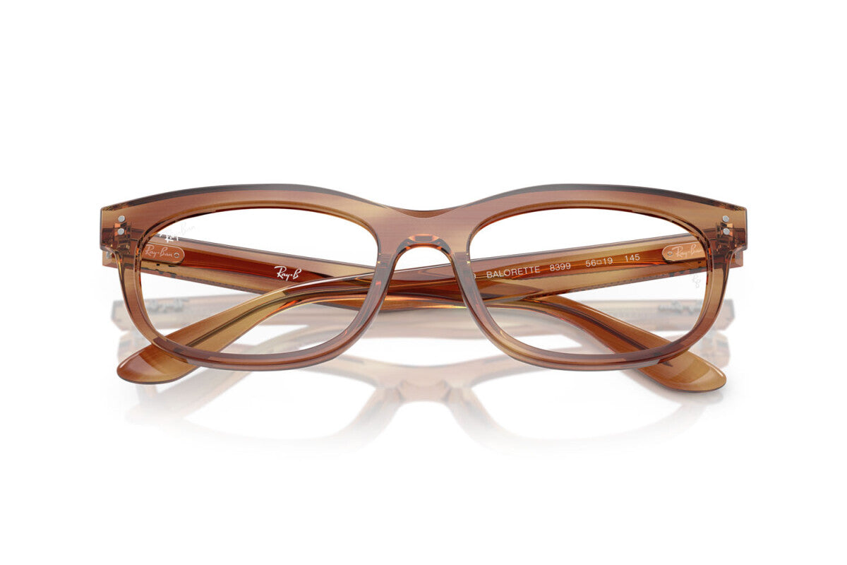 OCCHIALE DA VISTA UNISEX RAY-BAN RX 5489 BALORETTE 8399 MARRONE STRIATO - TAGLIA 54