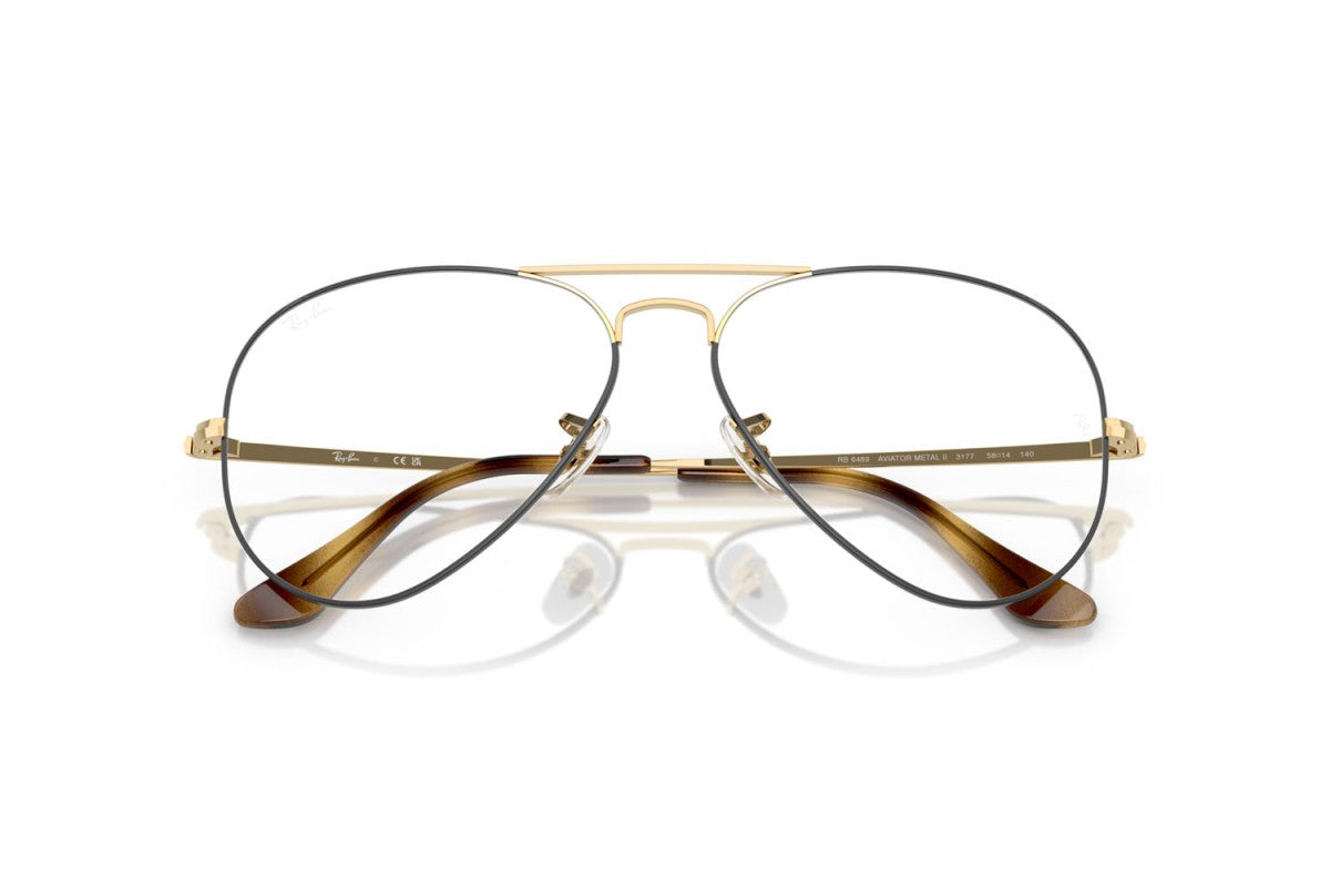 OCCHIALE DA VISTA UNISEX | RAY-BAN RX 6489 - AVIATOR 3177 L'AVANA SU ARISTA - CALIBRO 55