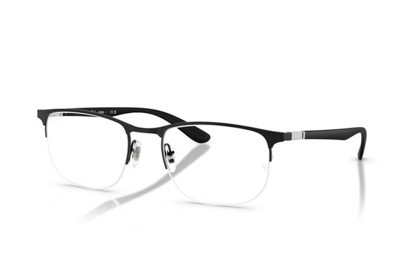 OCCHIALE DA VISTA UNISEX RAY-BAN RX 6513 - 2904 NERO OPACO SU NERO - TAGLIA 55