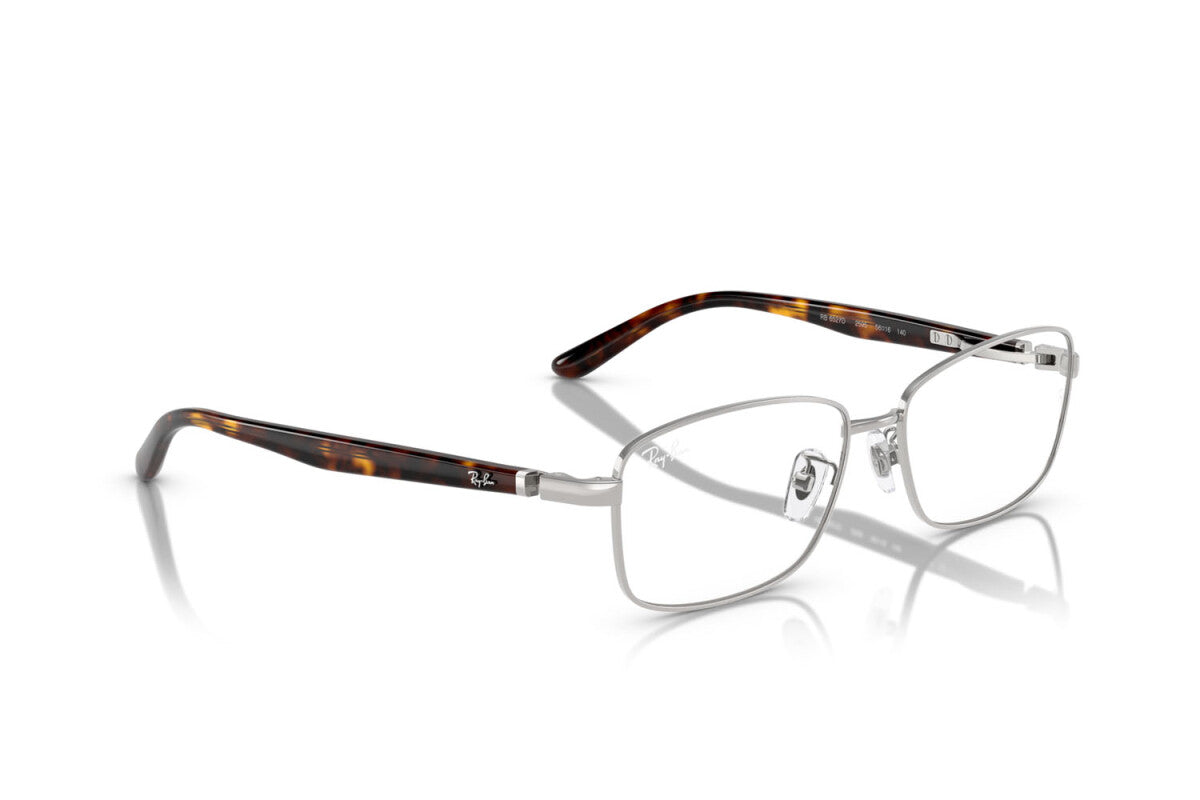 OCCHIALE DA VISTA UNISEX RAY-BAN RX 6527D - 2595 ARGENTO SPAZZOLATO - TAGLIA 56