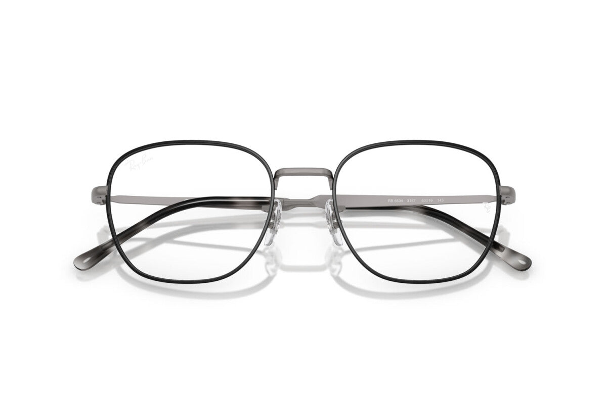 OCCHIALE DA VISTA UNISEX RAY-BAN RX 6534 - 3187 NERO OPACO SU CANNA DI FUCILE OPACO - TAGLIA 51