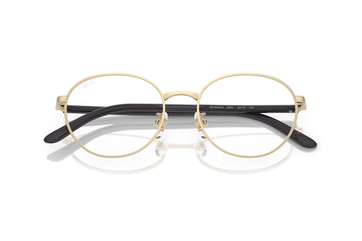 OCCHIALE DA VISTA UNISEX RAY-BAN RX 6538D - 2993 ORO PALLIDO - TAGLIA 53