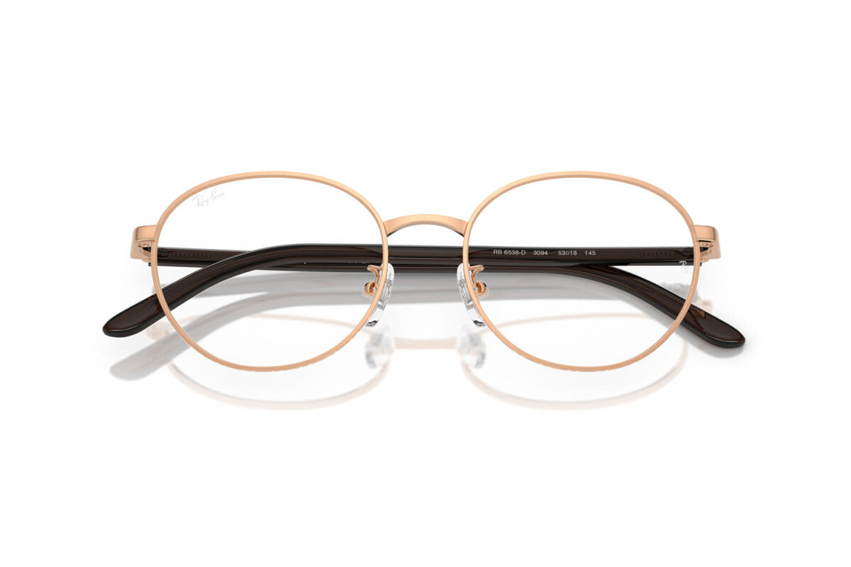 OCCHIALE DA VISTA UNISEX RAY-BAN RX 6538D - 3094 ORO ROSA - TAGLIA 53