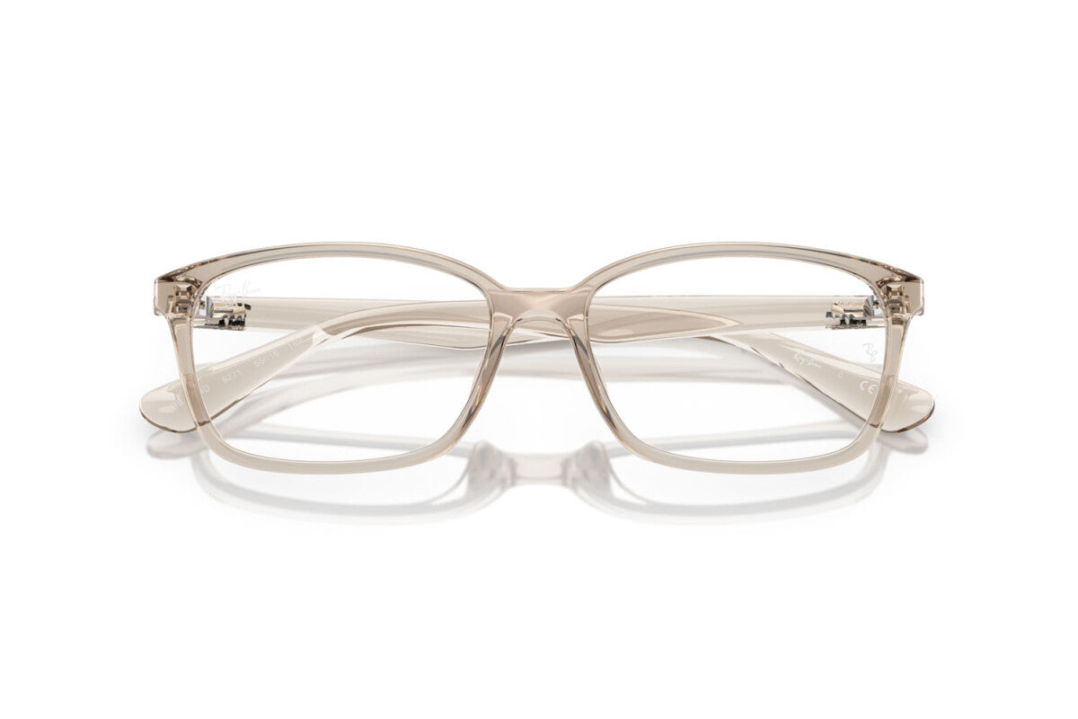 OCCHIALE DA VISTA UNISEX RAY-BAN RX 7094D - 8271 MARRONE CHIARO TRASPARENTE - TAGLIA 55