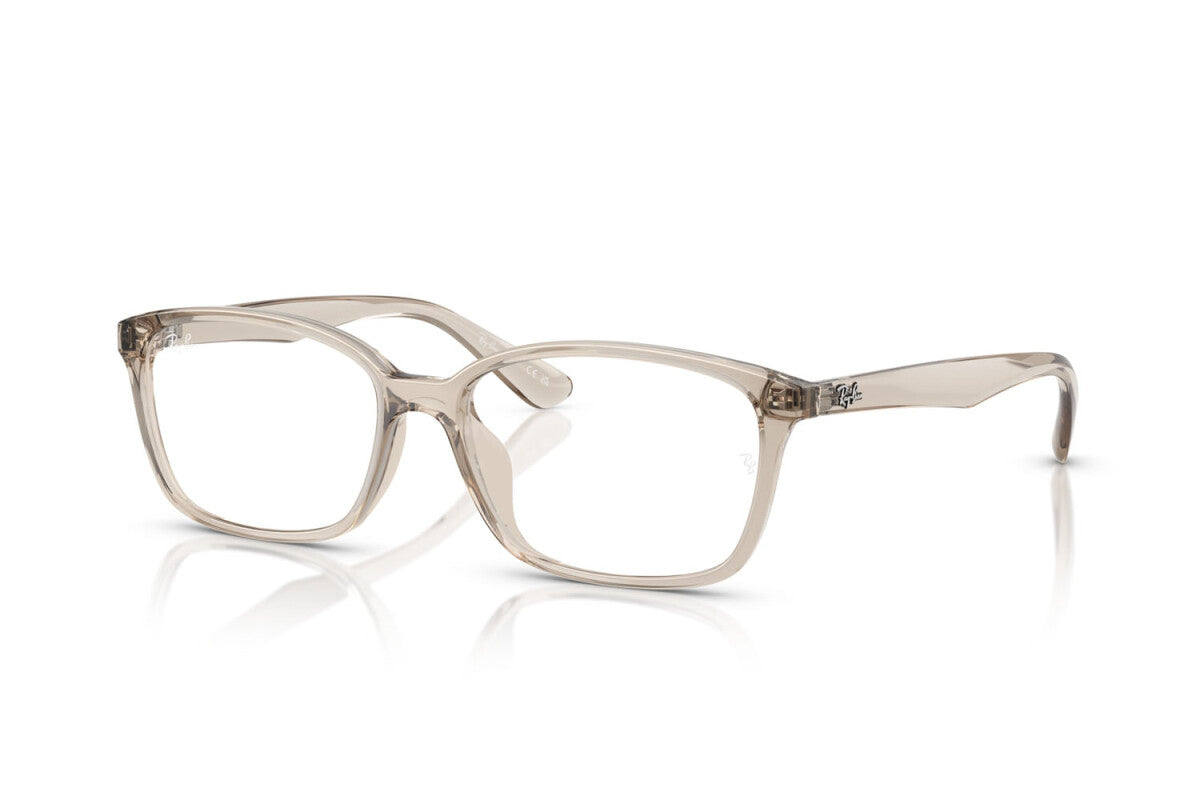 OCCHIALE DA VISTA UNISEX RAY-BAN RX 7094D - 8271 MARRONE CHIARO TRASPARENTE - TAGLIA 55