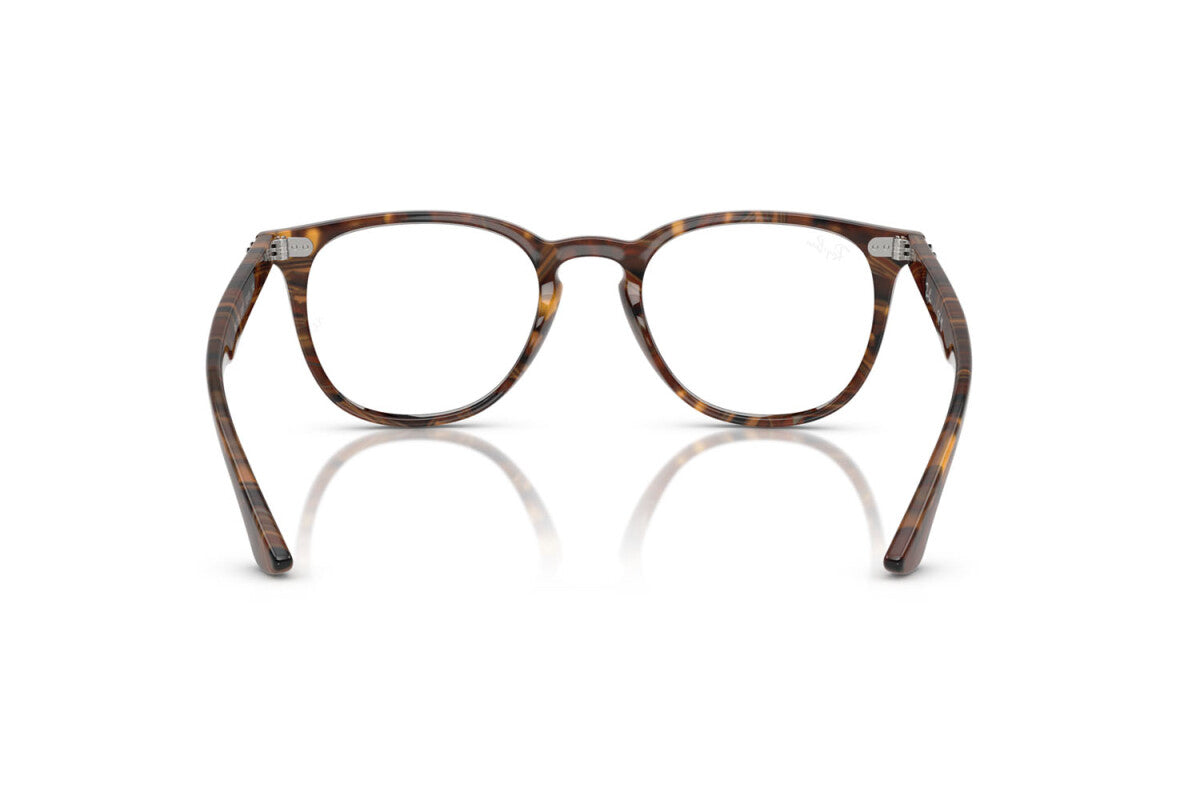 OCCHIALE DA VISTA UNISEX RAY-BAN RX 7159 - 8395 TRASPARENTE FANTASIA MARRONE GIALLO - TAGLIA 50