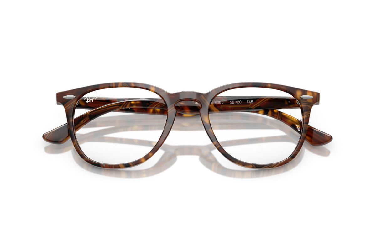 OCCHIALE DA VISTA UNISEX RAY-BAN RX 7159 - 8395 TRASPARENTE FANTASIA MARRONE GIALLO - TAGLIA 50