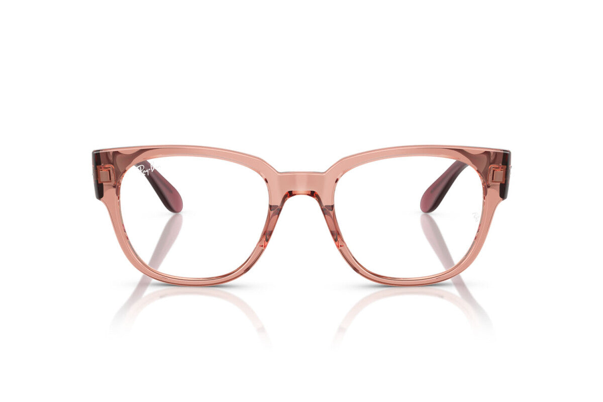 OCCHIALE DA VISTA UNISEX RAY-BAN RX 7210 - 8314 ROSA SCURO TRASPARENTE - TAGLIA 50