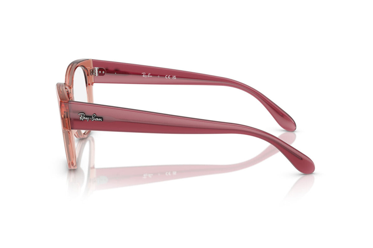 OCCHIALE DA VISTA UNISEX RAY-BAN RX 7210 - 8314 ROSA SCURO TRASPARENTE - TAGLIA 50