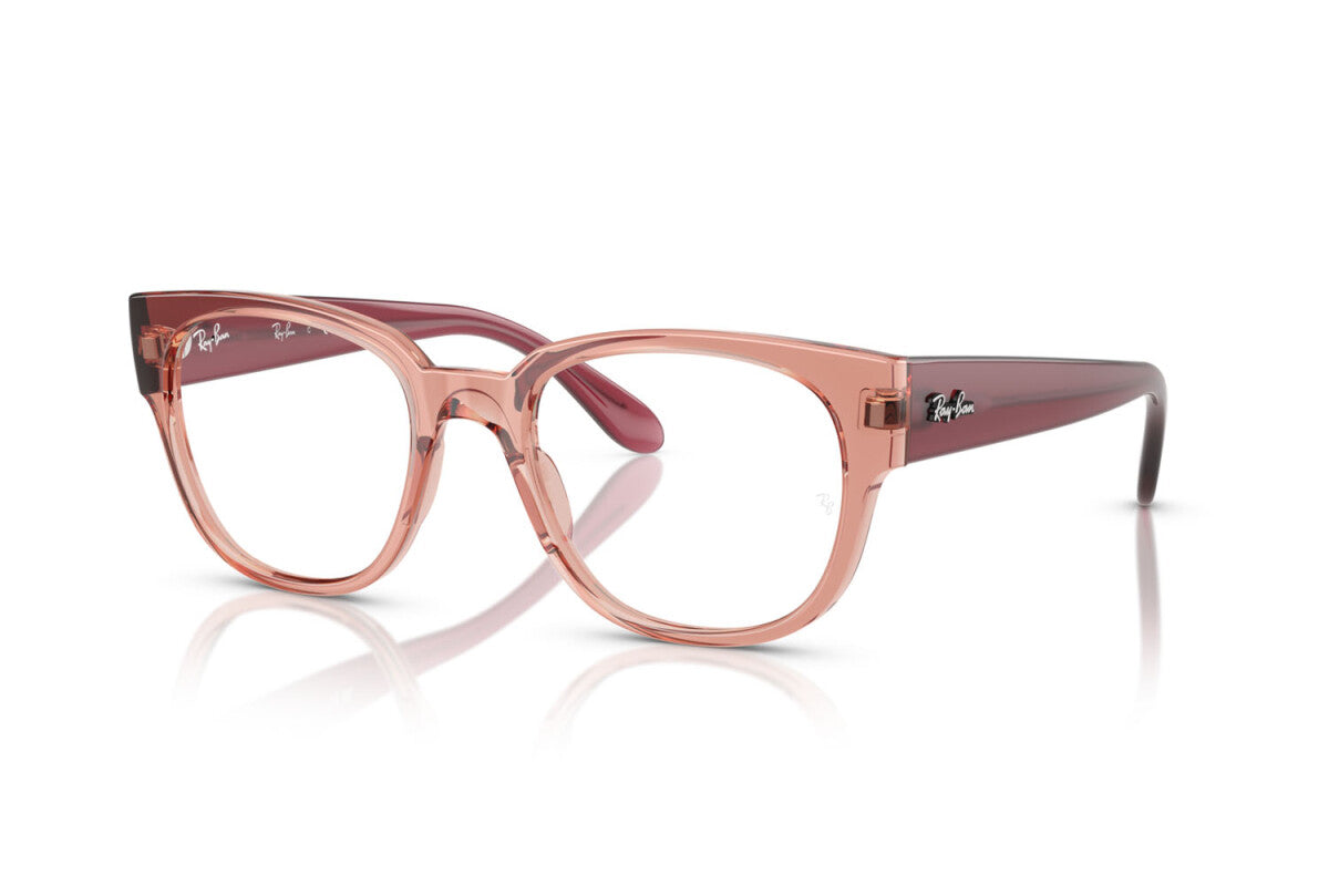 OCCHIALE DA VISTA UNISEX RAY-BAN RX 7210 - 8314 ROSA SCURO TRASPARENTE - TAGLIA 50