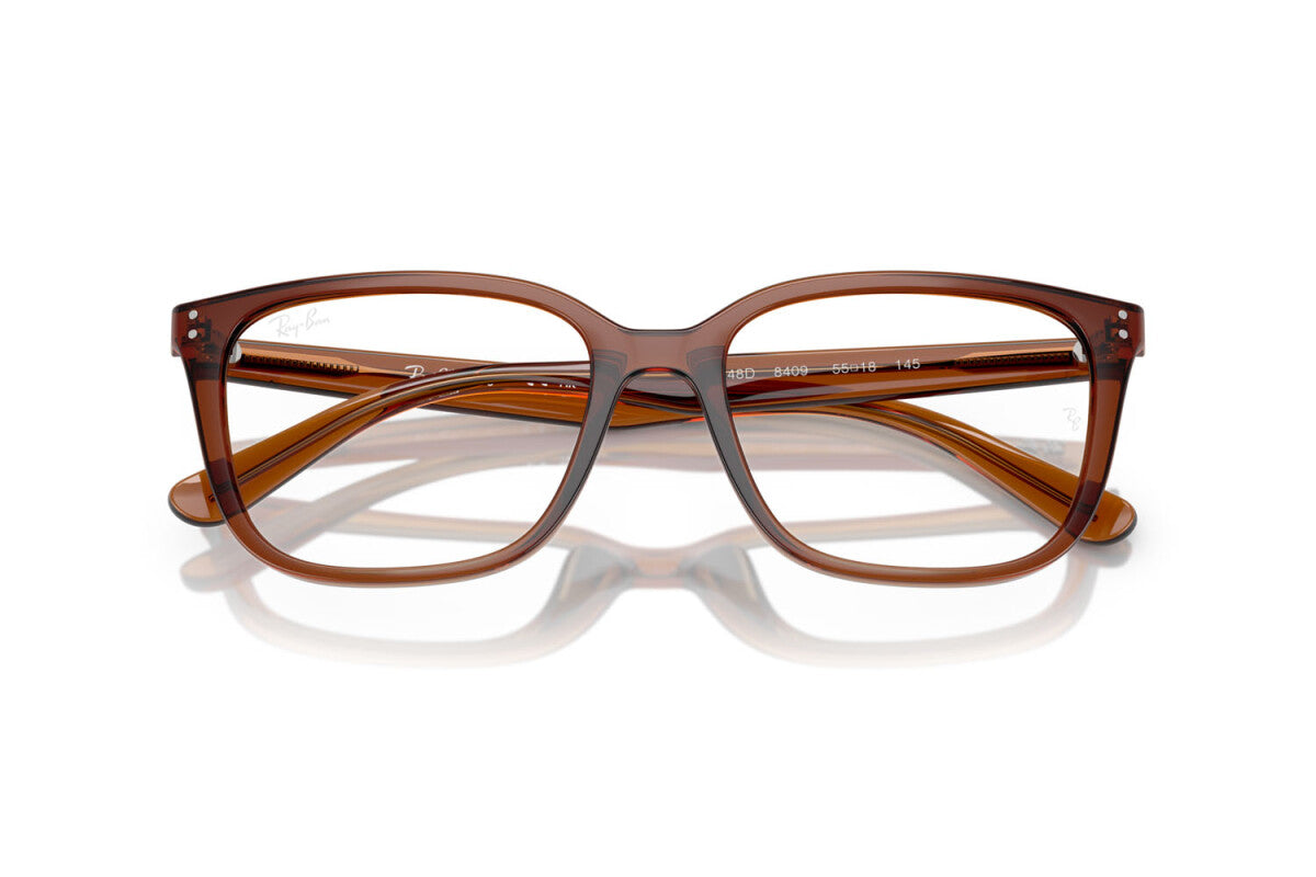 OCCHIALE DA VISTA UNISEX RAY-BAN RX 7248D - 8409 MARRONE TRASPARENTE - TAGLIA 55