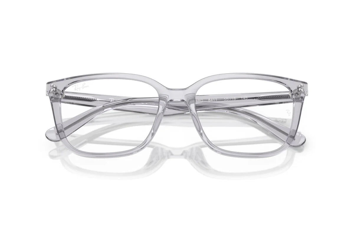 OCCHIALE DA VISTA UNISEX RAY-BAN RX 7248D - 8411 GRIGIO CHIARO TRASPARENTE - TAGLIA 55