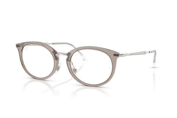 OCCHIALE DA VISTA UNISEX RAY-BAN RX 7255 - 8125 GRIGIO TRASPARENTE - TAGLIA 53