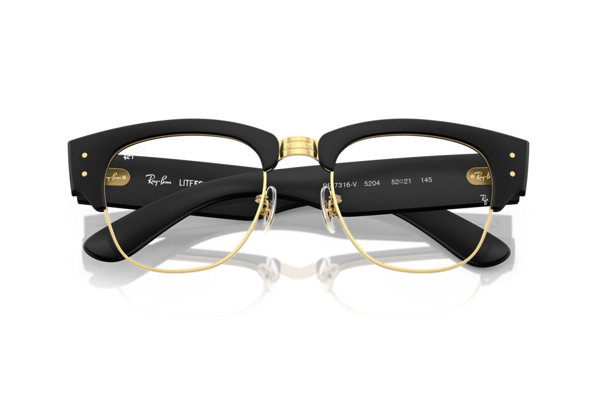 OCCHIALE DA VISTA UNISEX RAY-BAN RX 7316V - 5204 SABBIA NERA SU ORO - TAGLIA 50