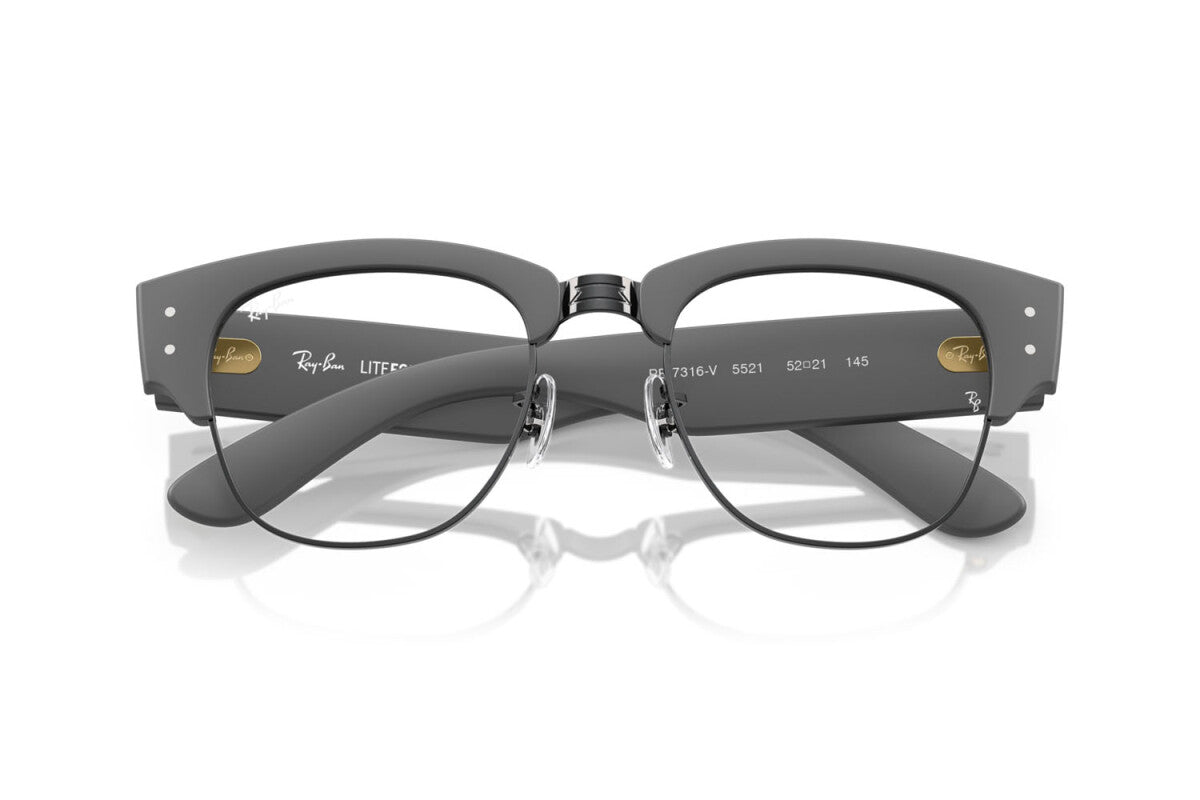 OCCHIALE DA VISTA UNISEX RAY-BAN RX 7316V - 5521 GRIGIO SABBIA SU NERO - TAGLIA 50