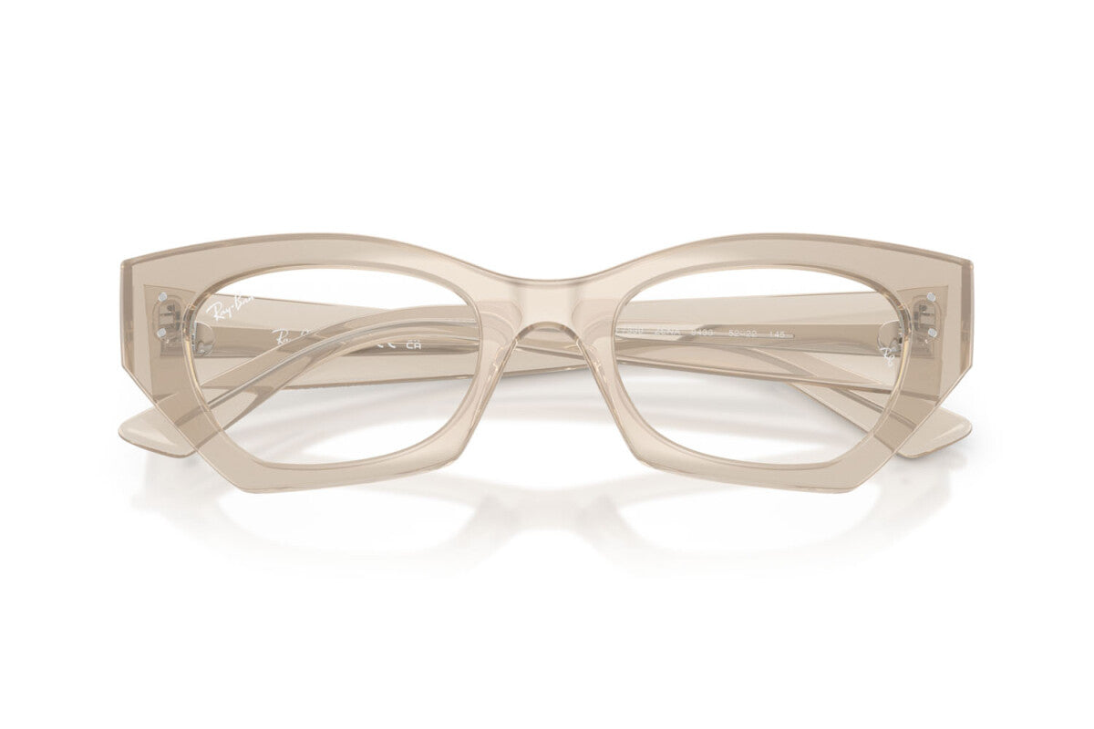 OCCHIALE DA VISTA UNISEX RAY-BAN RX 7330 ZENA 8433 BIANCO CALDO NUVOLOSO LUCIDO - TAGLIA 49