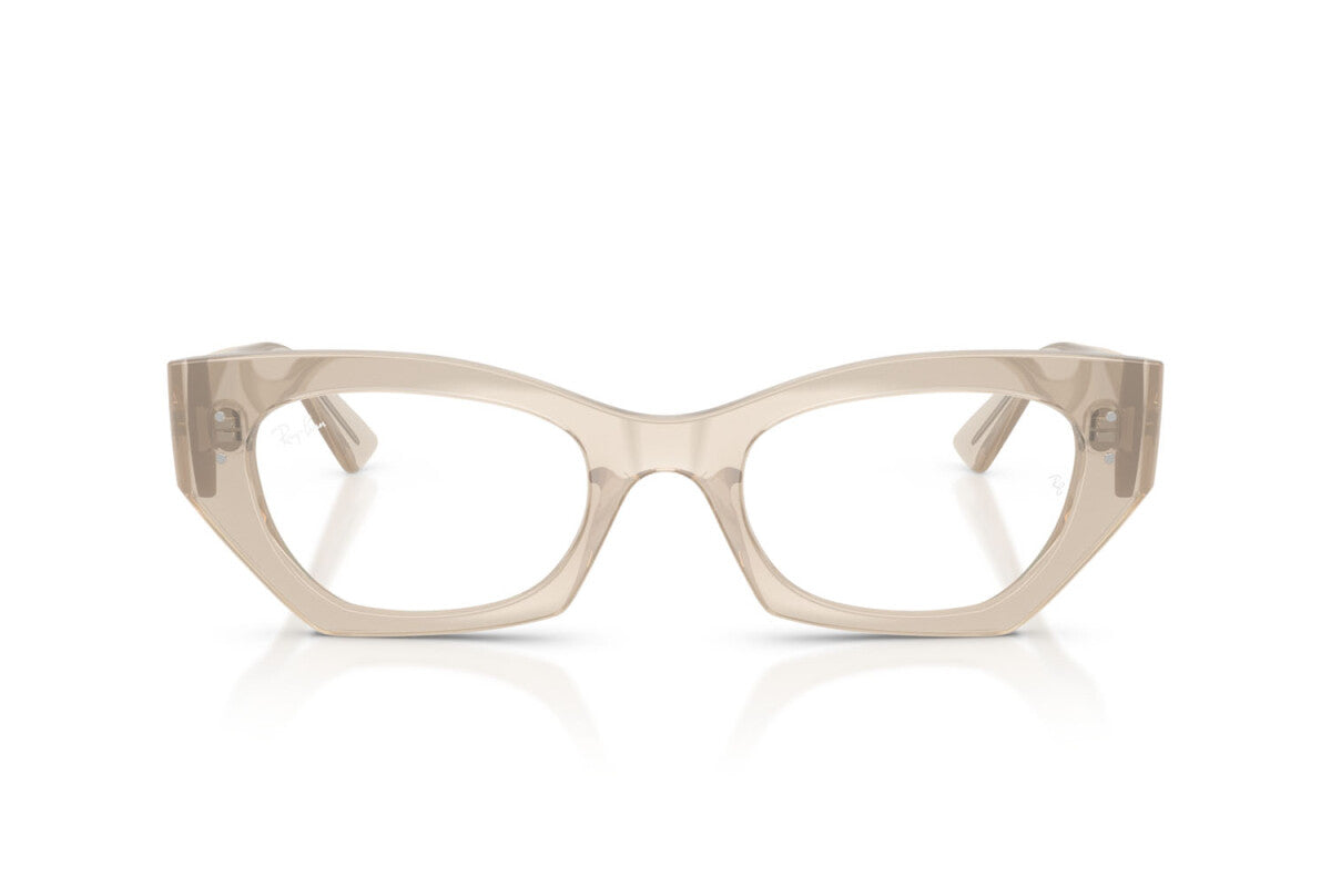 OCCHIALE DA VISTA UNISEX RAY-BAN RX 7330 ZENA 8433 BIANCO CALDO NUVOLOSO LUCIDO - TAGLIA 52