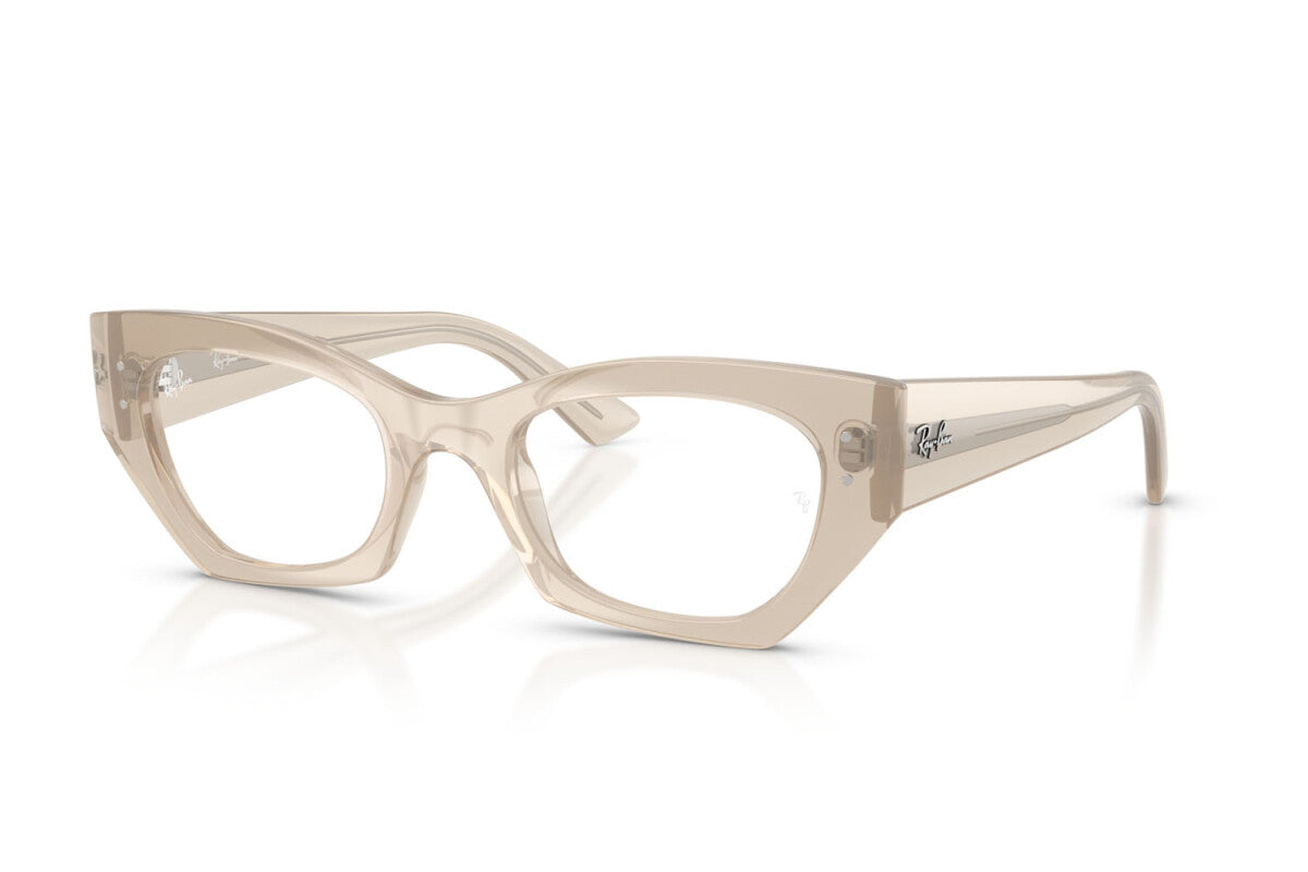 OCCHIALE DA VISTA UNISEX RAY-BAN RX 7330 ZENA 8433 BIANCO CALDO NUVOLOSO LUCIDO - TAGLIA 49