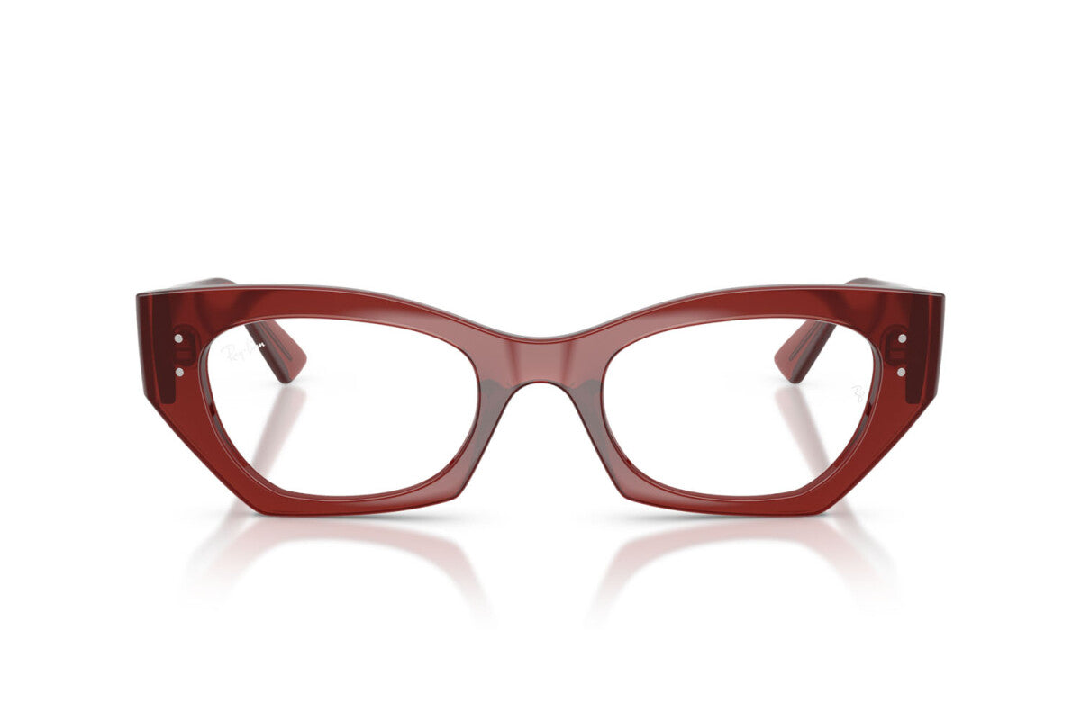 OCCHIALE DA VISTA UNISEX RAY-BAN RX 7330 ZENA 8436 MARRONE RUGGINE LUCIDO - TAGLIA 49