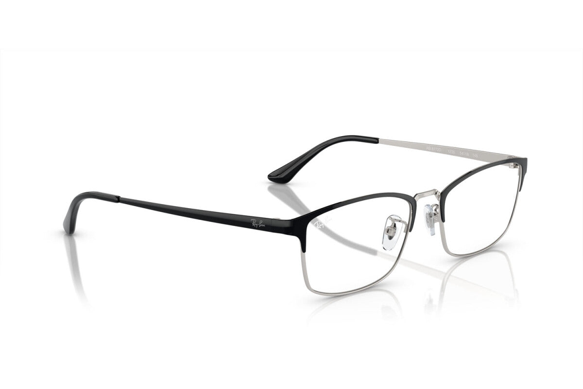 OCCHIALE DA VISTA UNISEX RAY-BAN RX 8772D - 1235 NERO SU ARGENTO - TAGLIA 56