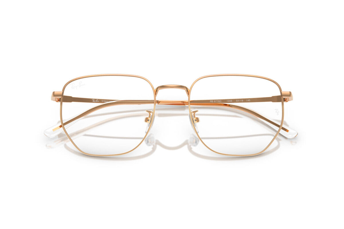 OCCHIALE DA VISTA UNISEX RAY-BAN RX 8776D - 1248 ORO ROSA - TAGLIA 53