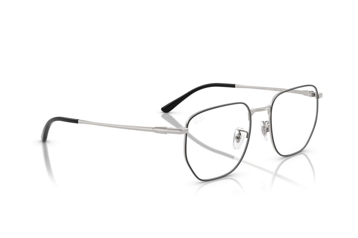 OCCHIALE DA VISTA UNISEX RAY-BAN RX 8776D - 1249 NERO SU ARGENTO - TAGLIA 53