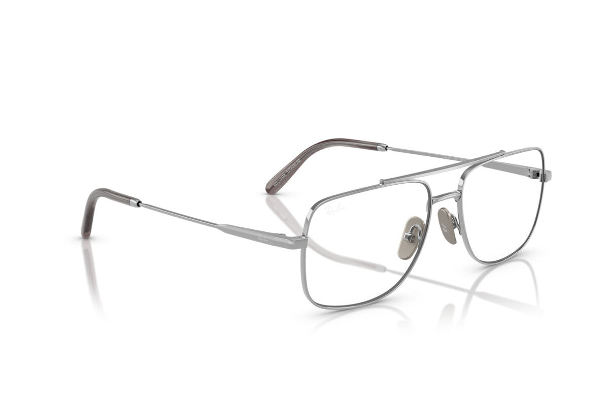 OCCHIALE DA VISTA UNISEX RAY-BAN RX 8797 WILLIAM TITANIUM 1002 ARGENTO - TAGLIA 56