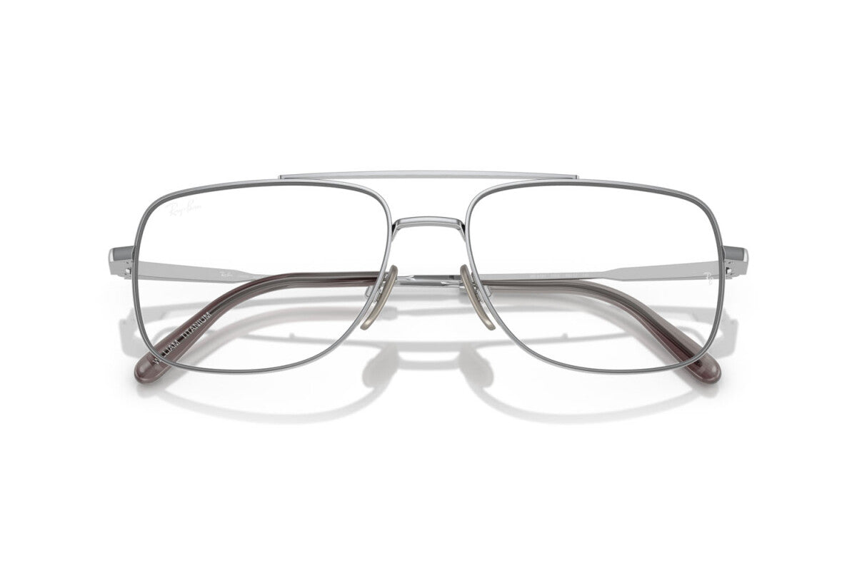 OCCHIALE DA VISTA UNISEX RAY-BAN RX 8797 WILLIAM TITANIUM 1002 ARGENTO - TAGLIA 56
