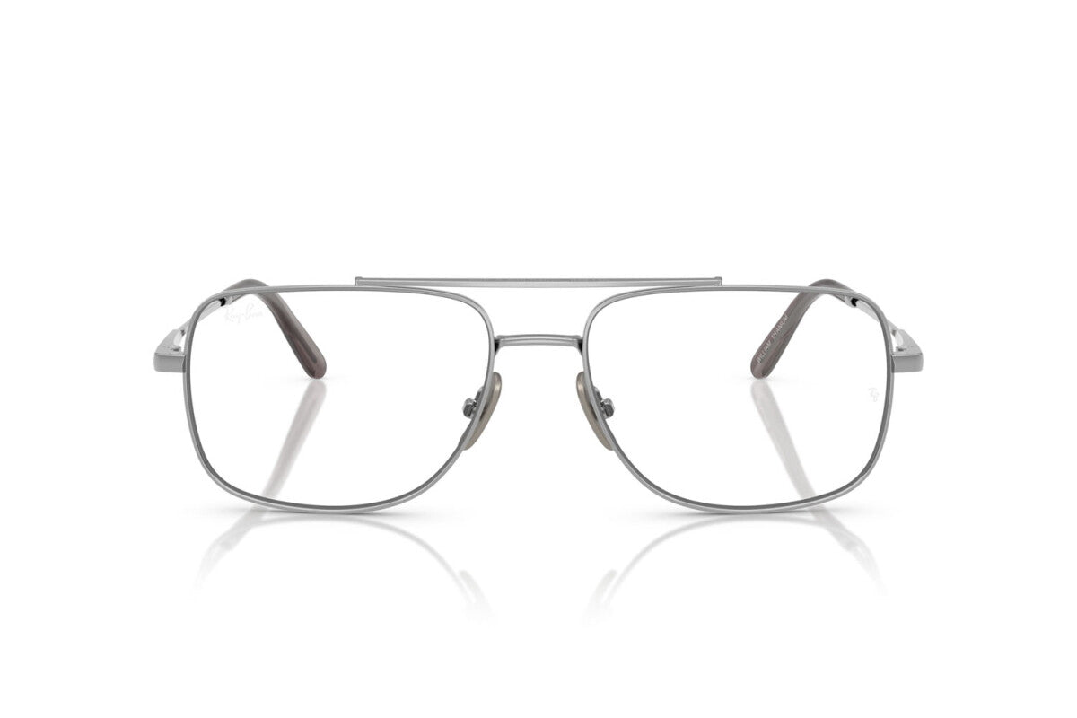 OCCHIALE DA VISTA UNISEX RAY-BAN RX 8797 WILLIAM TITANIUM 1002 ARGENTO - TAGLIA 56