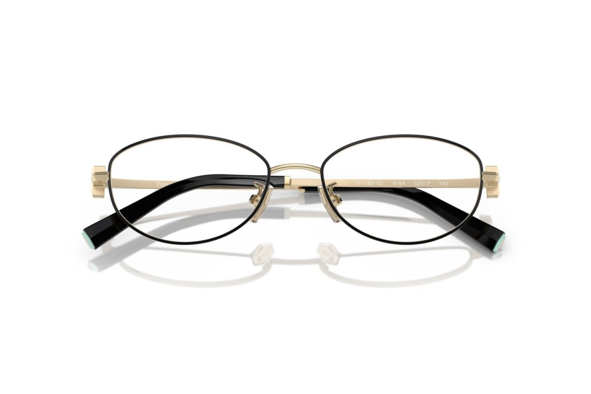 OCCHIALE DA VISTA DONNA | TIFFANY TF 1162TD - 6164 NERO SU ORO PALLIDO - CALIBRO 52