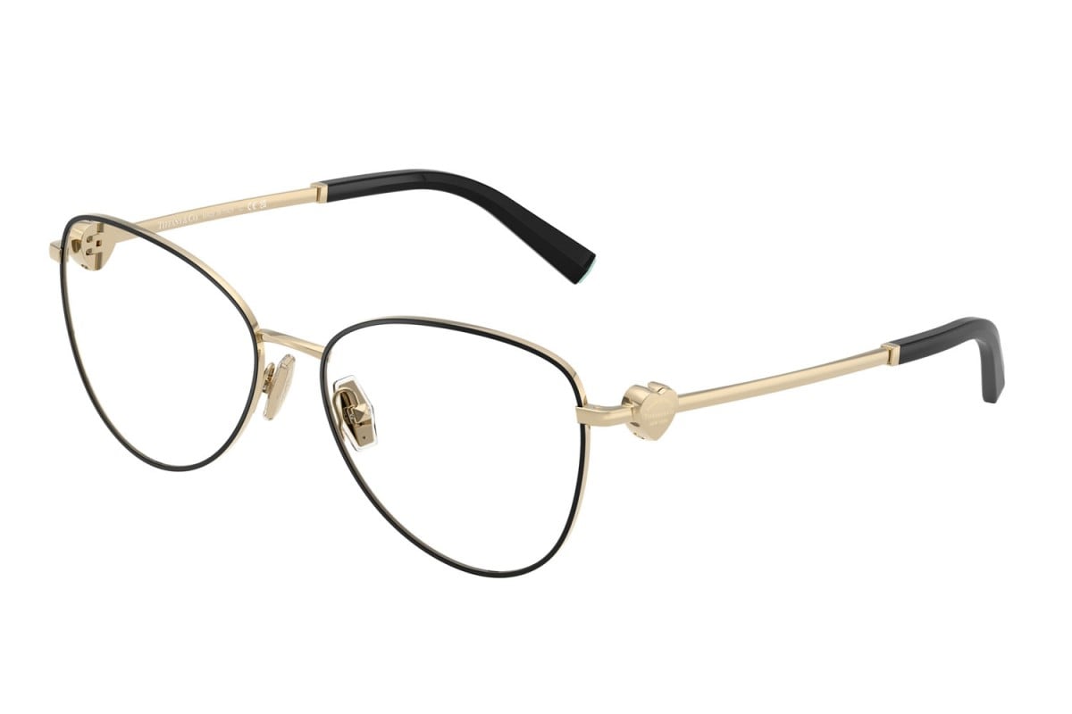 OCCHIALE DA VISTA DONNA | TIFFANY TF 1163B - 6164 NERO SU ORO PALLIDO - CALIBRO 54