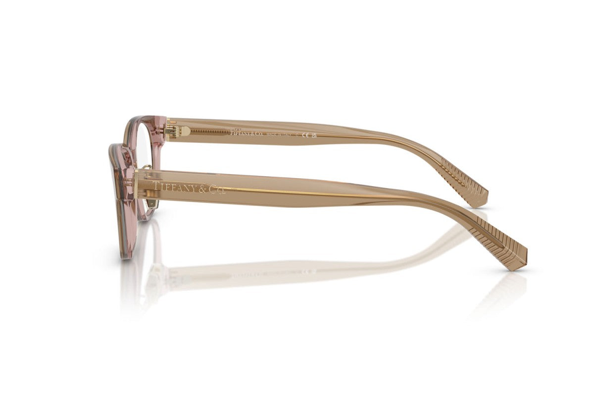 OCCHIALE DA VISTA DONNA | TIFFANY TF 2263D - 8255 MARRONE TRASPARENTE SU ROSA - CALIBRO 53