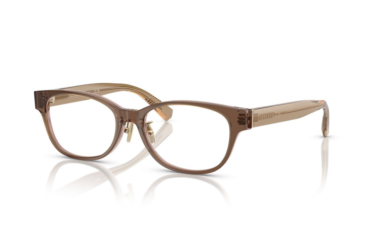 OCCHIALE DA VISTA DONNA | TIFFANY TF 2263D - 8255 MARRONE TRASPARENTE SU ROSA - CALIBRO 53