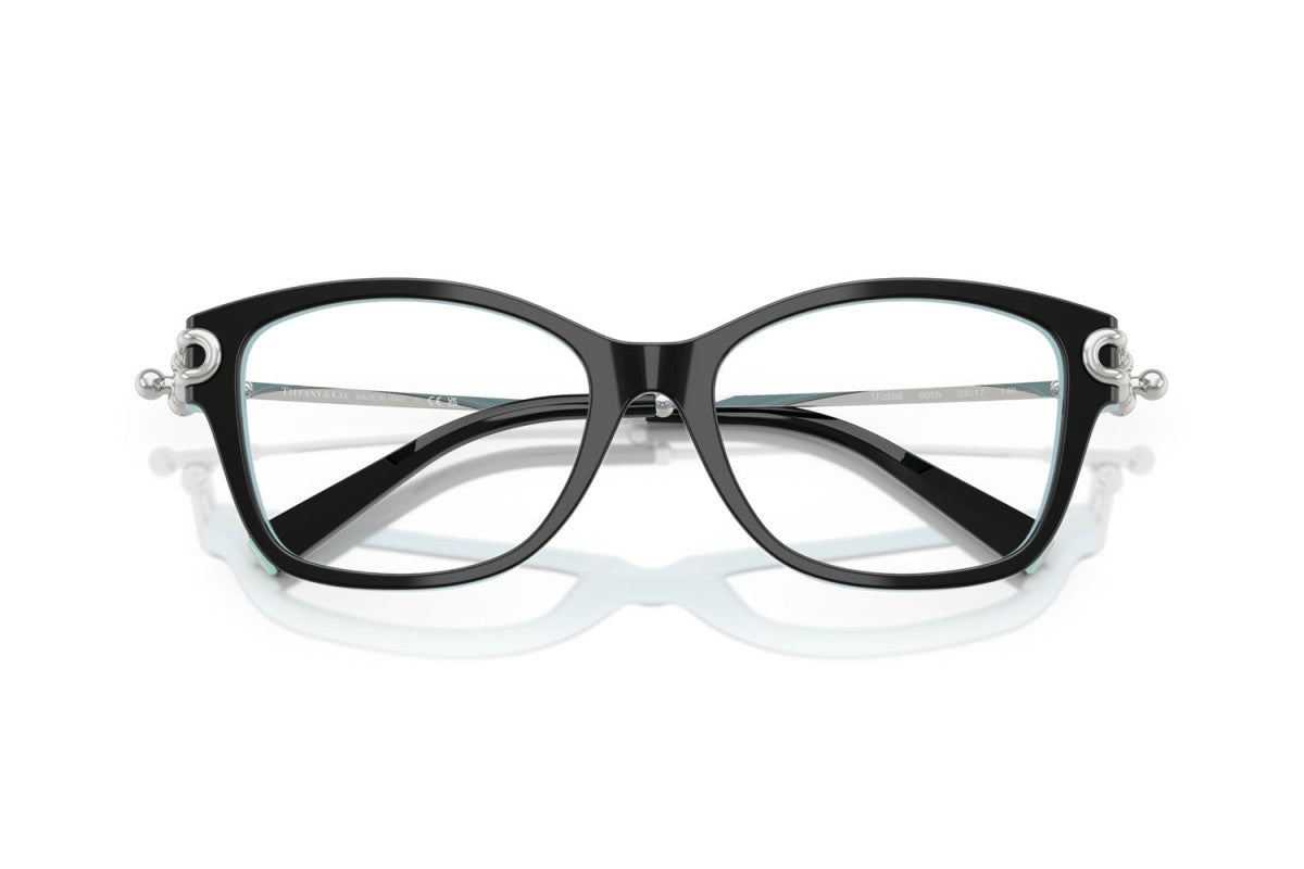 OCCHIALE DA VISTA DONNA | TIFFANY TF 2266 - 8055 NERO SU BLU TIFFANY - CALIBRO 51