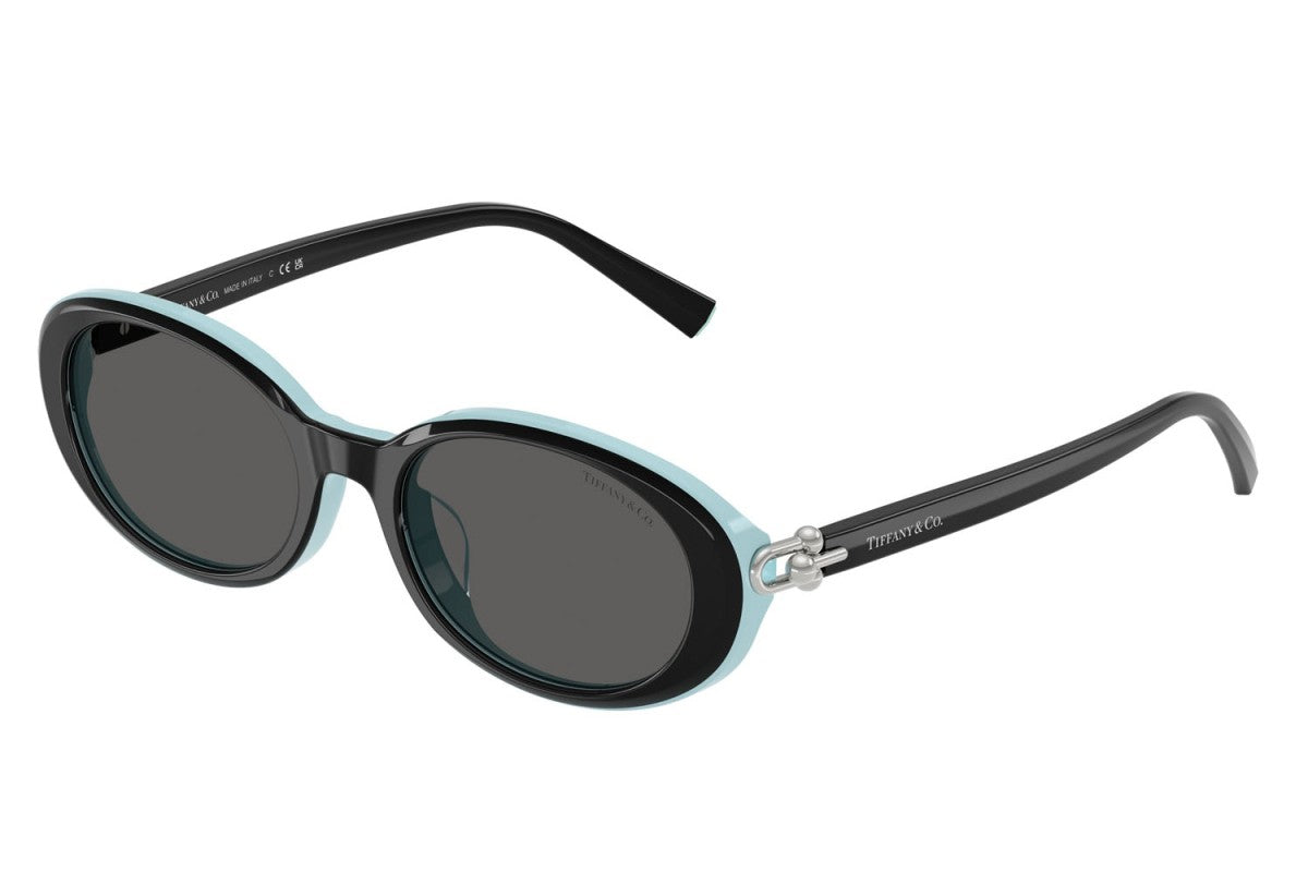 OCCHIALE DA SOLE DONNA | TIFFANY TF 4242D - 8055S4 NERO SU BLU TIFFANY - CALIBRO 54