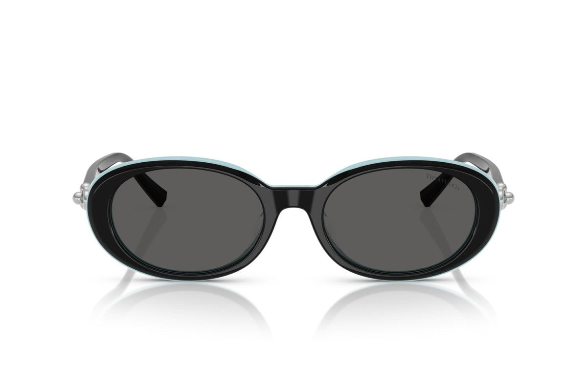 OCCHIALE DA SOLE DONNA | TIFFANY TF 4242D - 8055S4 NERO SU BLU TIFFANY - CALIBRO 54