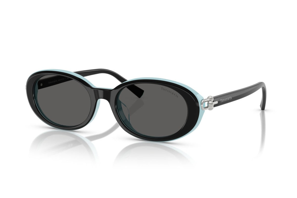 OCCHIALE DA SOLE DONNA | TIFFANY TF 4242D - 8055S4 NERO SU BLU TIFFANY - CALIBRO 54