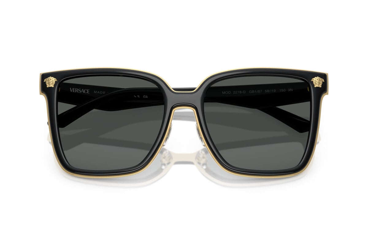 VERSACE - GB1/87 NERO | OCCHIALE DA SOLE DONNA - VE 2278D CALIBRO 58