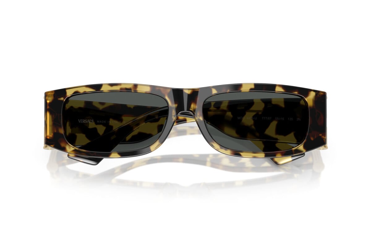 VERSACE - 777/87 MARRONE GIALLO AVANA | OCCHIALE DA SOLE UOMO - VE 4476U CALIBRO 55