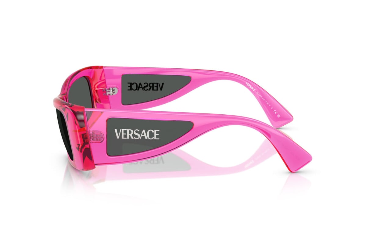 VERSACE - 543487 FUCSIA FLUO TRASPARENTE | OCCHIALE DA SOLE DONNA - VE 4481 CALIBRO 54