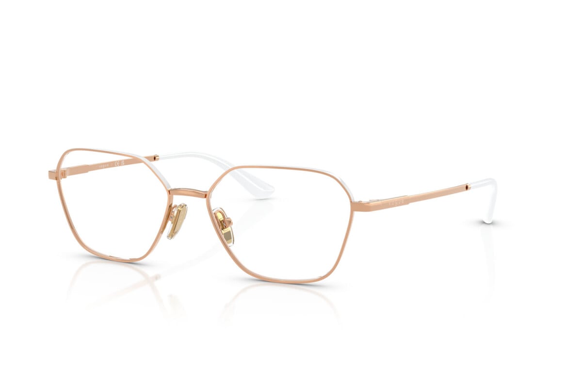 VOGUE - 5209 ORO ROSA/TOP BIANCO | OCCHIALE DA VISTA DONNA - VO 4334 TAGLIA 52