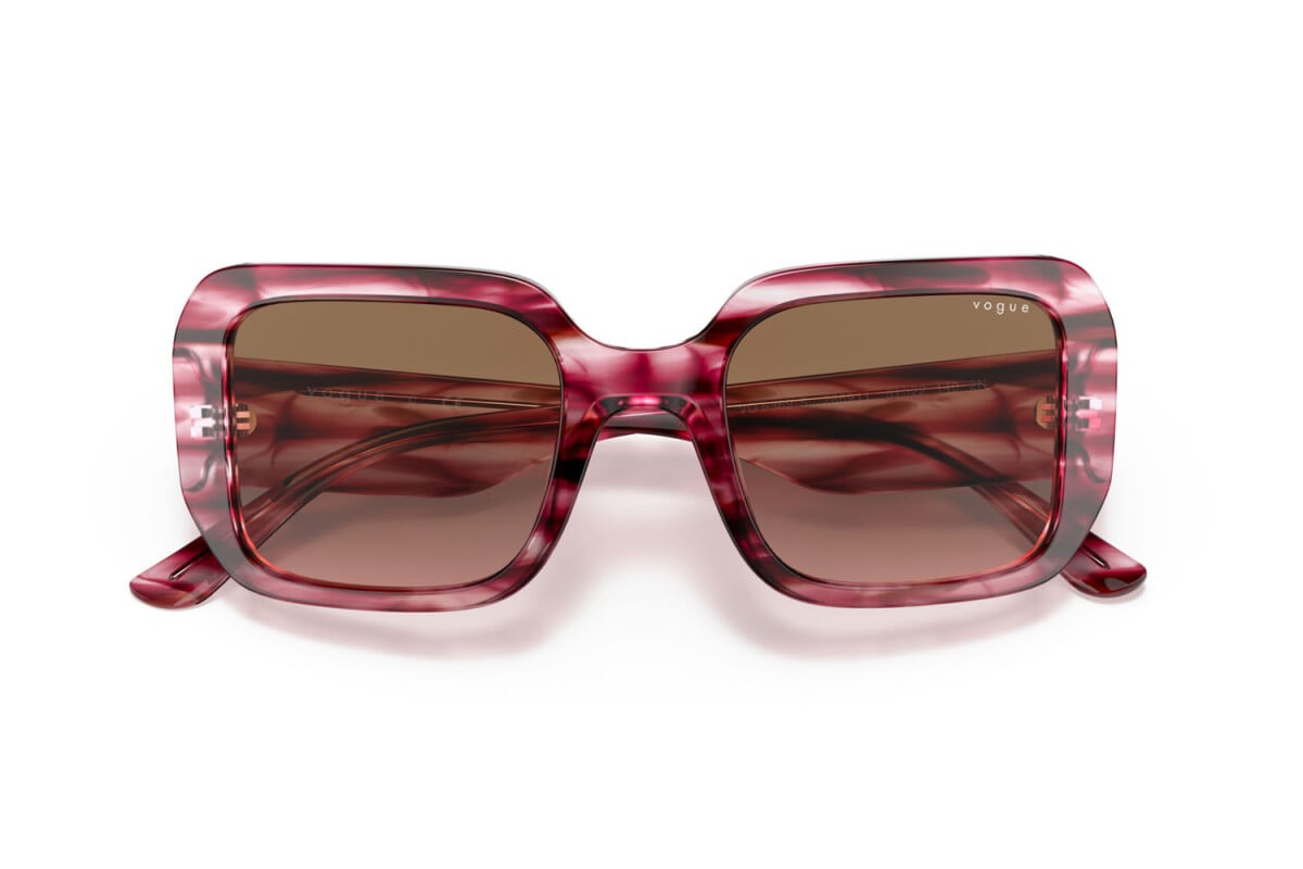 VOGUE - 286911 ROSSO A STRISCE | OCCHIALE DA SOLE DONNA - VO 5369S TAGLIA 51