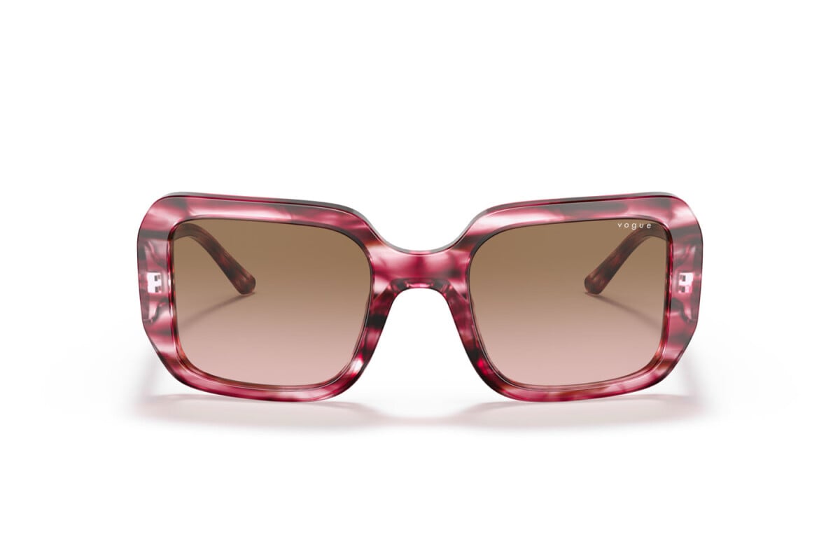VOGUE - 286911 ROSSO A STRISCE | OCCHIALE DA SOLE DONNA - VO 5369S TAGLIA 51