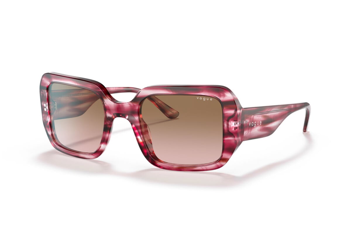 VOGUE - 286911 ROSSO A STRISCE | OCCHIALE DA SOLE DONNA - VO 5369S TAGLIA 51