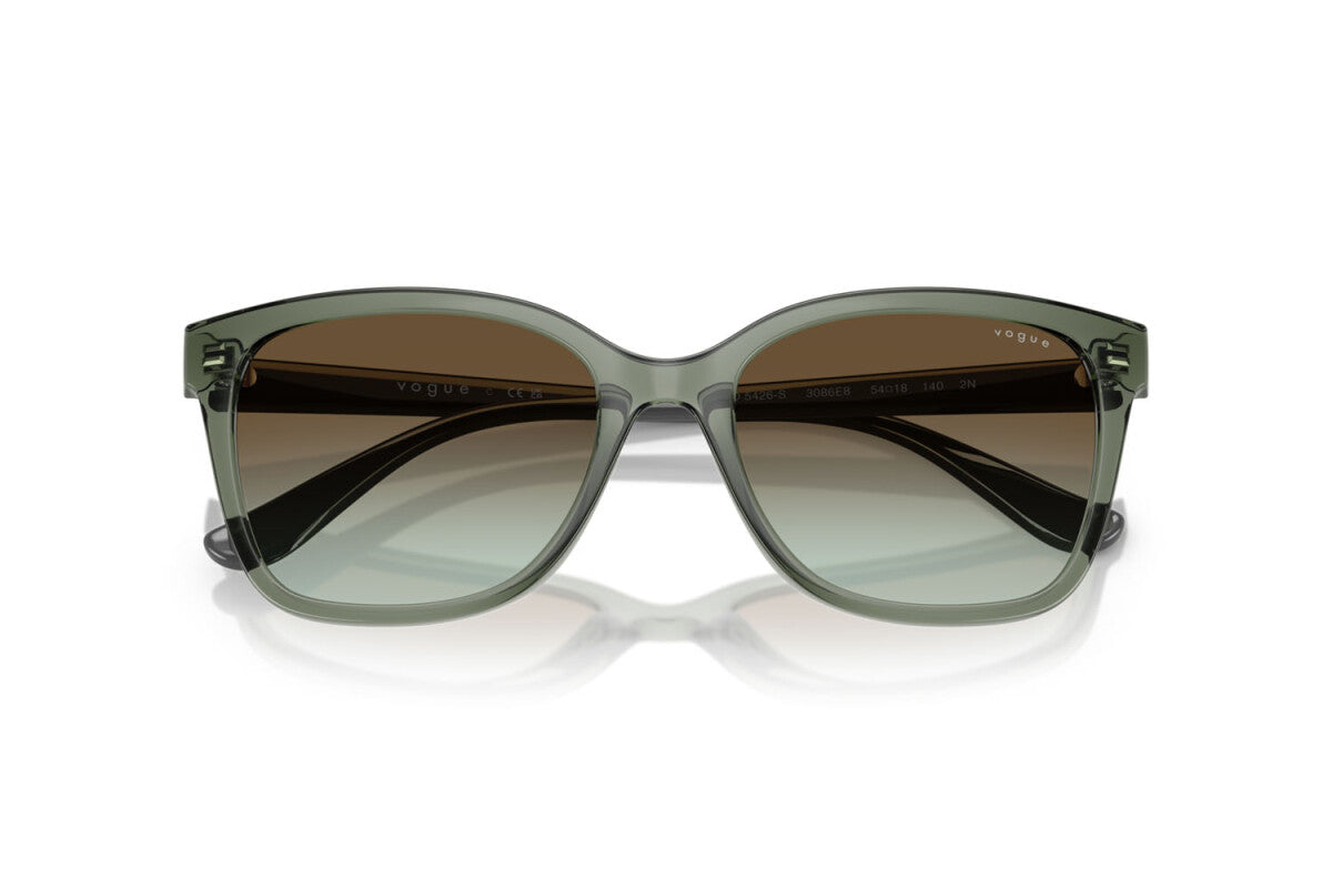 VOGUE - 3086E8 VERDE GERMANO REALE TRASPARENTE | OCCHIALE DA SOLE DONNA - VO 5426S TAGLIA 54